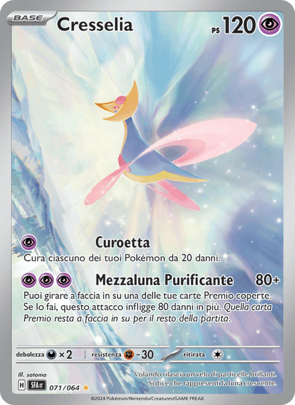 Cresselia, carta 071 di Segreto Fiabesco