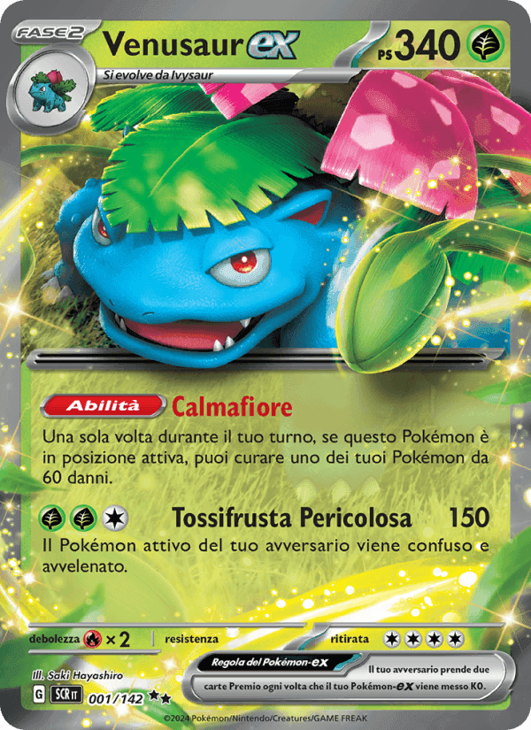 Venusaur-ex, carta 001 di Corona Astrale
