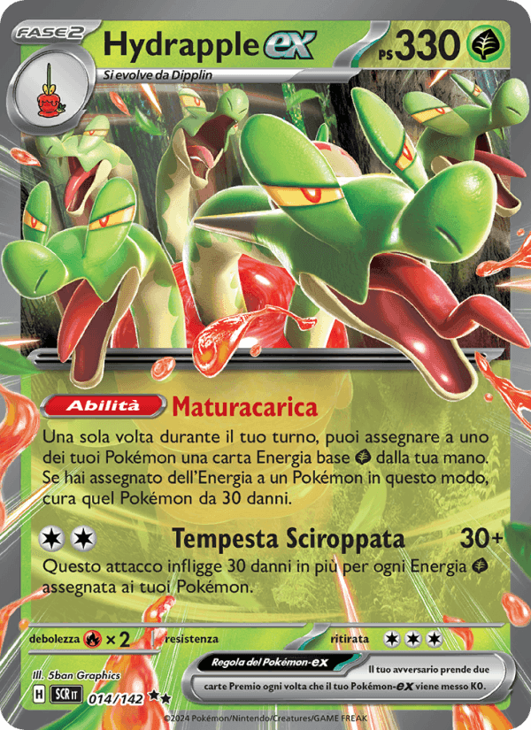 Hydrapple-ex, carta 014 de Corona Astrale