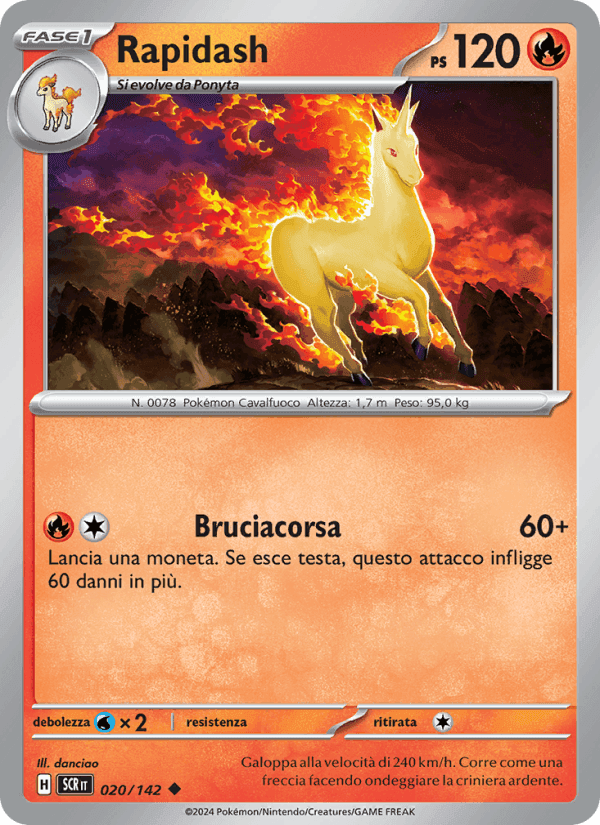 Rapidash, carta 020 di Corona Astrale