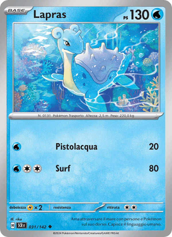 Lapras, carta 031 di Corona Astrale