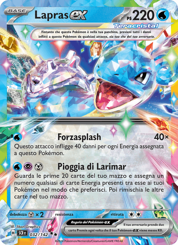 Lapras-ex, carta 032 di Corona Astrale