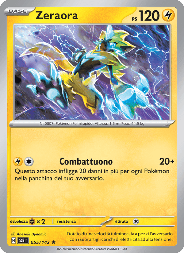 Zeraora, carta 055 di Corona Astrale