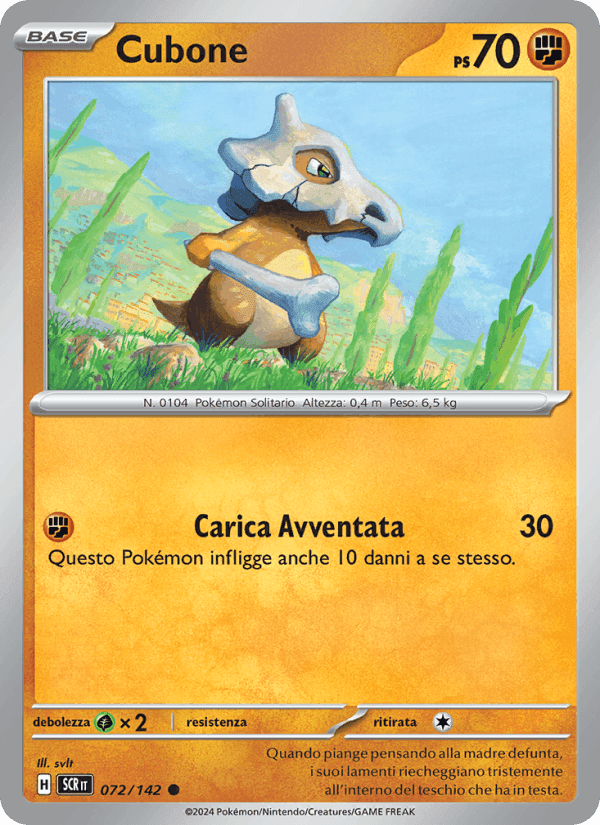 Cubone, carte 072 de Corona Astrale