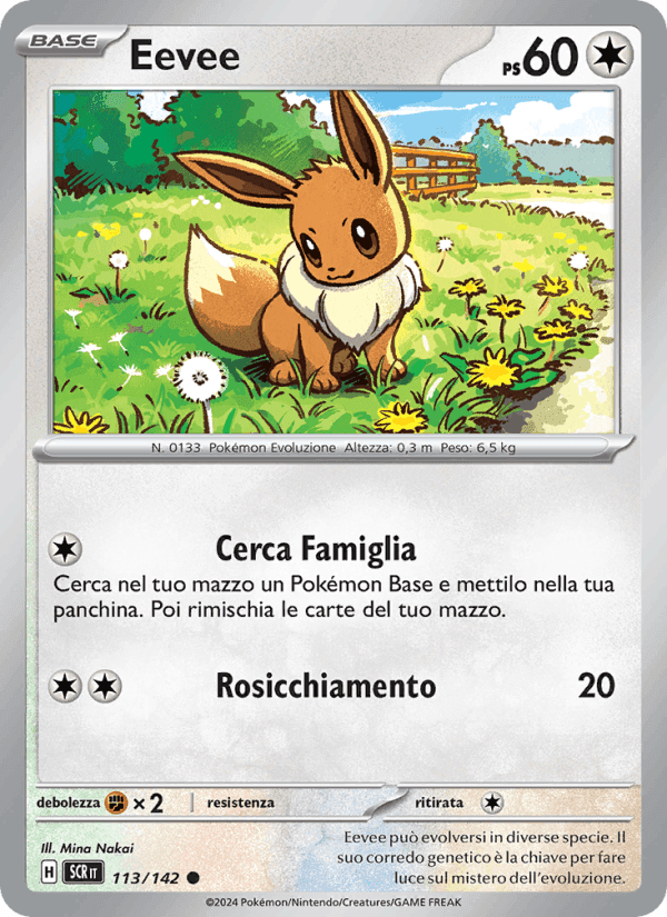 Eevee, card 113 from Corona Astrale