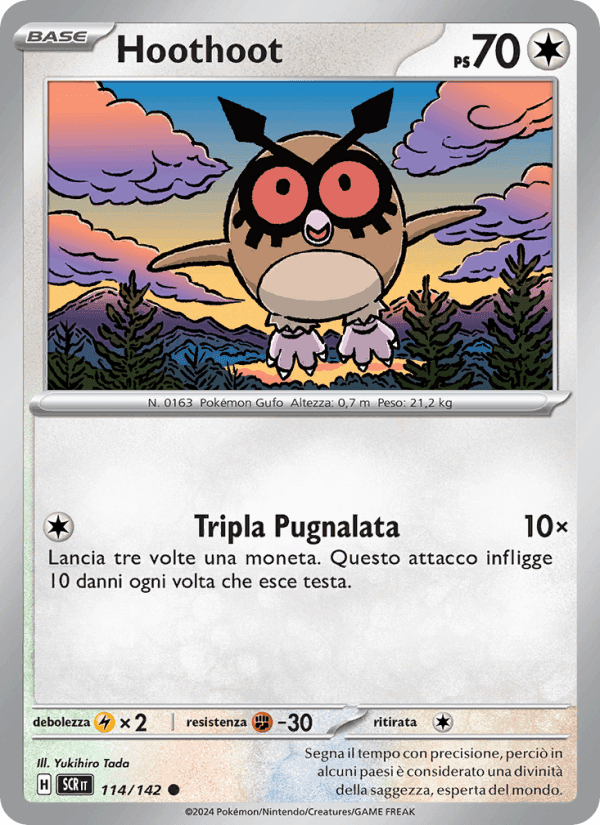 Hoothoot, carte 114 de Corona Astrale