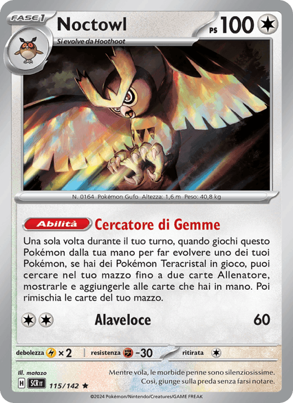 Noctowl, carta 115 di Corona Astrale
