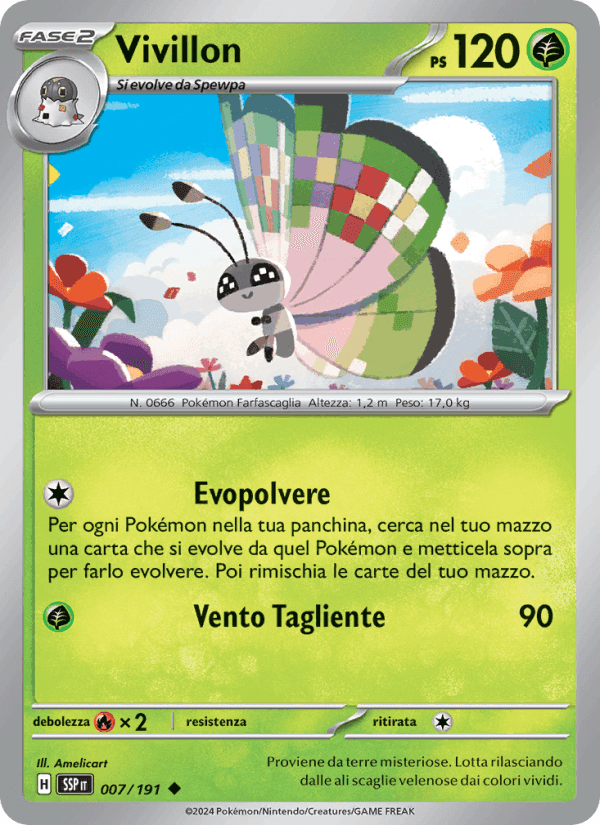 Vivillon, carta 007 di Scintille Folgoranti