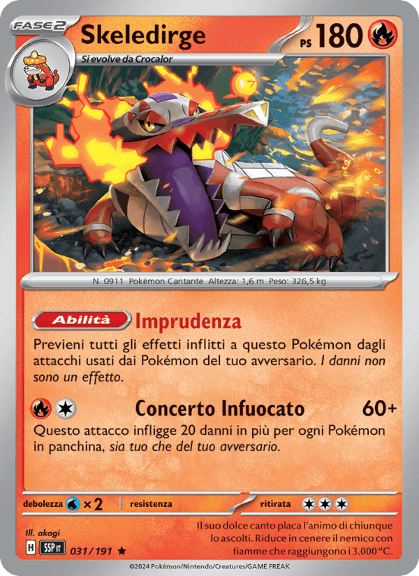 Skeledirge, carta 031 di Scintille Folgoranti