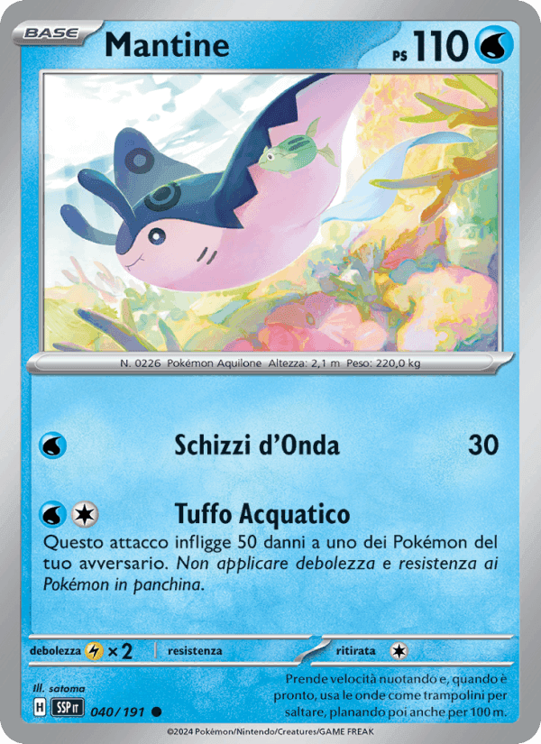 Mantine, carta 040 di Scintille Folgoranti