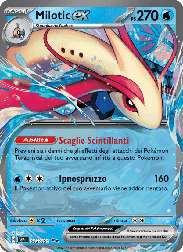 Milotic-ex, carta 042 di Scintille Folgoranti