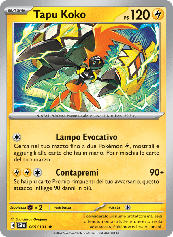 Tapu Koko, carta 065 di Scintille Folgoranti