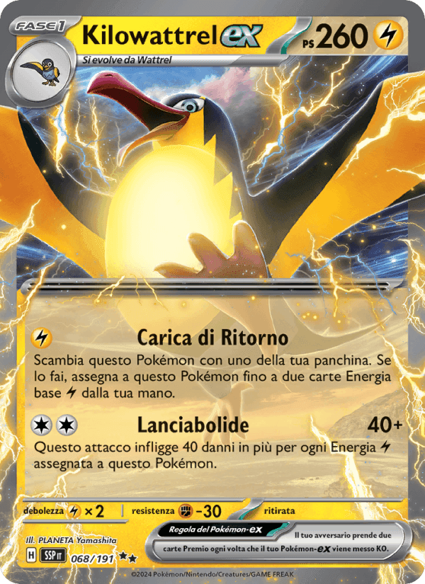 Kilowattrel-ex, carte 068 de Scintille Folgoranti