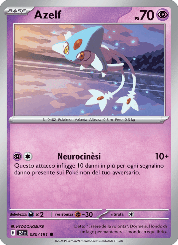 Azelf, carta 080 di Scintille Folgoranti
