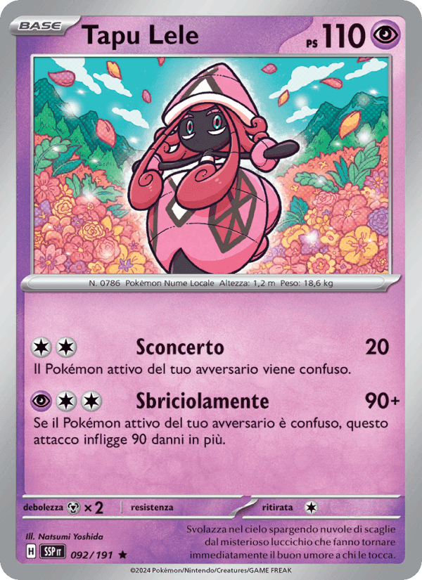 Tapu Lele, carta 092 di Scintille Folgoranti