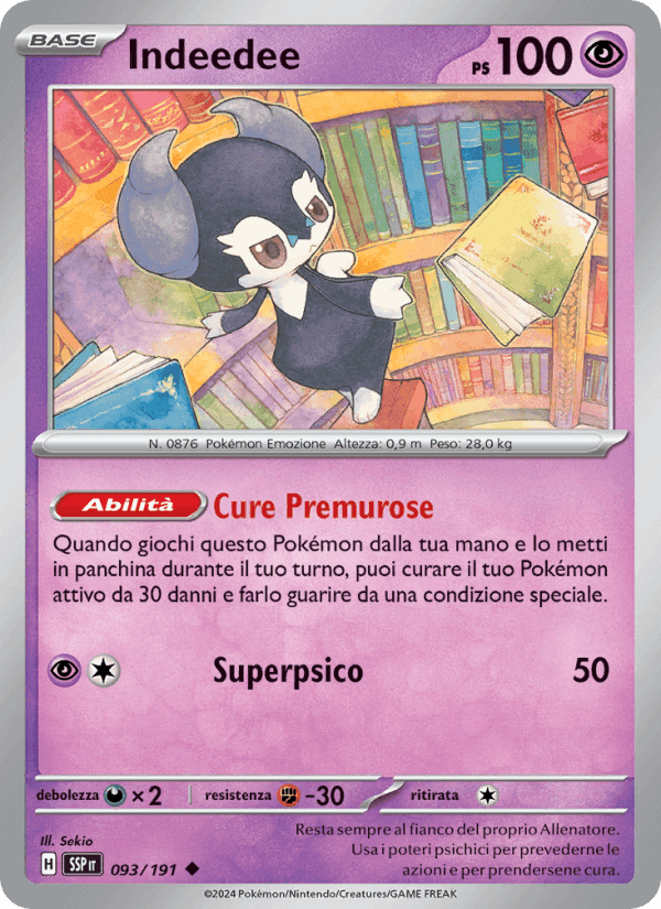 Indeedee, carta 093 di Scintille Folgoranti