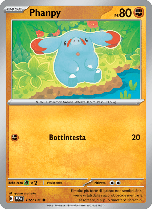Phanpy, carta 102 di Scintille Folgoranti
