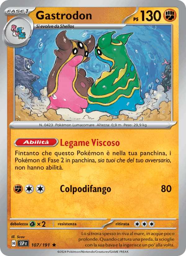 Gastrodon, carte 107 de Scintille Folgoranti