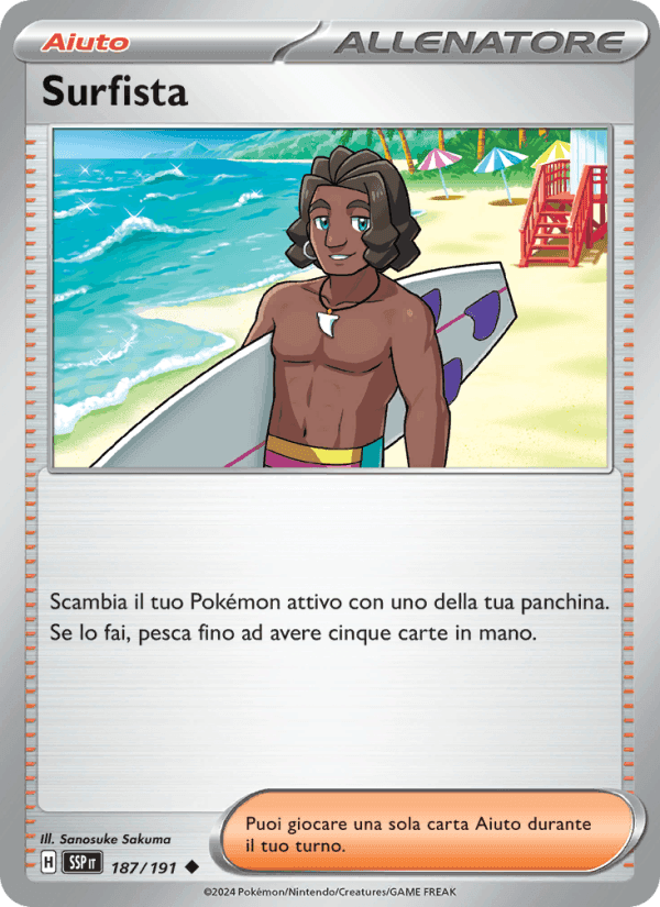 Surfista, carta 187 di Scintille Folgoranti