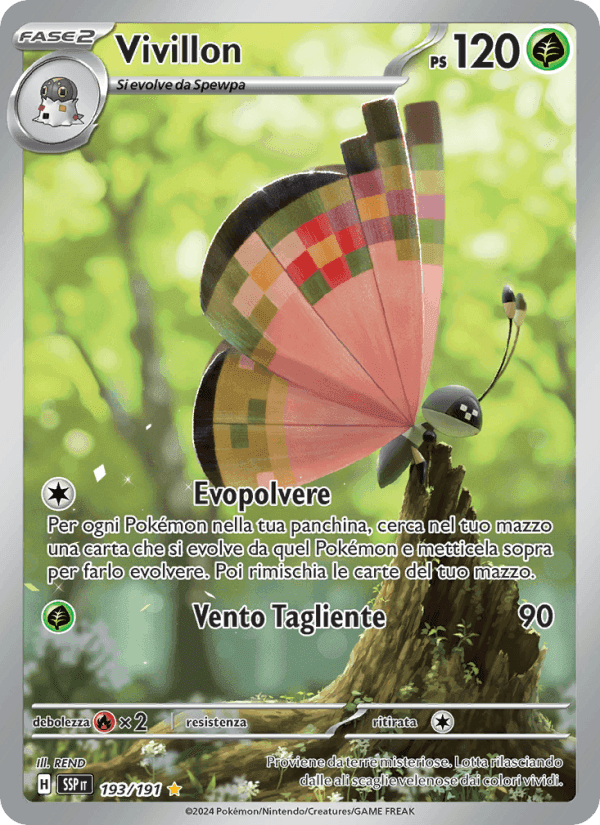 Vivillon, carta 193 di Scintille Folgoranti