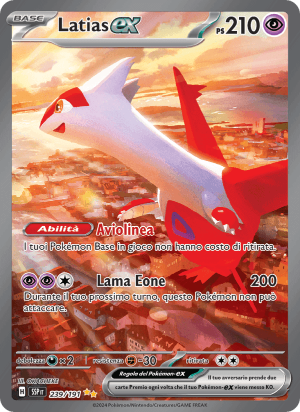 Latias-ex, carta 239 di Scintille Folgoranti