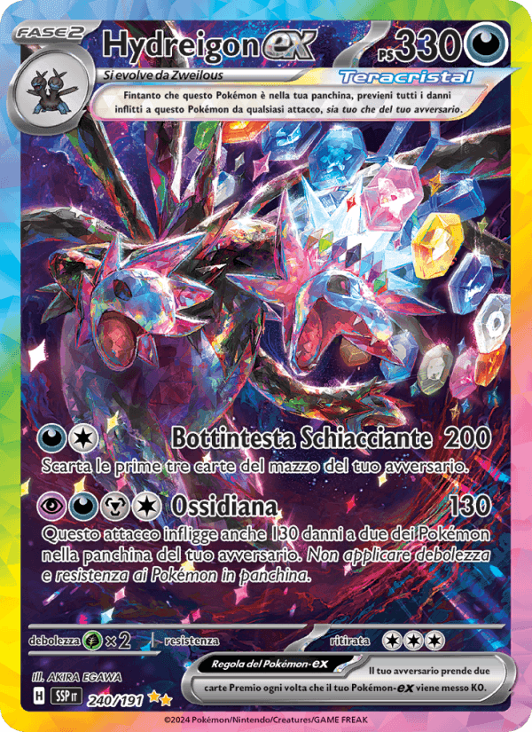 Hydreigon-ex, carta 240 di Scintille Folgoranti