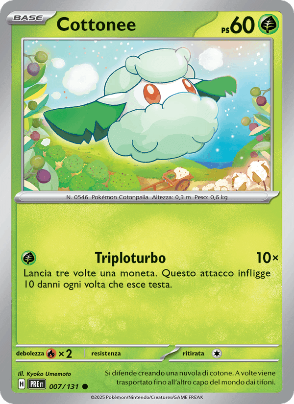 Cottonee, carta 007 de Evoluzioni Prismatiche