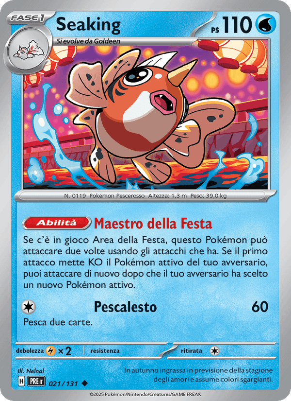 Seaking, card 021 from Evoluzioni Prismatiche