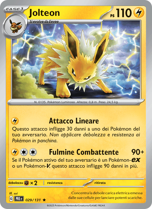 Jolteon, carta 029 di Evoluzioni Prismatiche