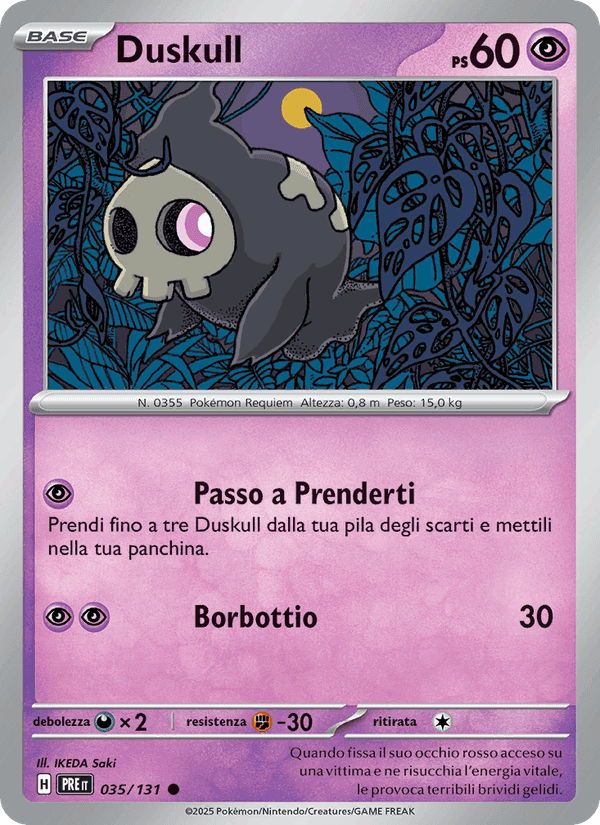 Duskull, card 035 from Evoluzioni Prismatiche