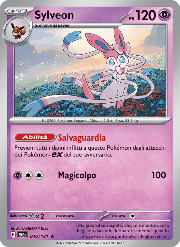 Sylveon, carta 040 di Evoluzioni Prismatiche