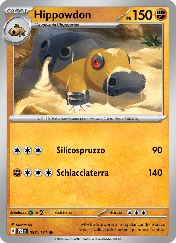 Hippowdon, card 053 from Evoluzioni Prismatiche