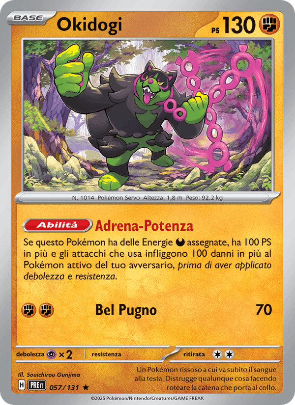 Okidogi, carte 057 de Evoluzioni Prismatiche