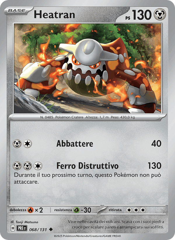 Heatran, carta 068 de Evoluzioni Prismatiche
