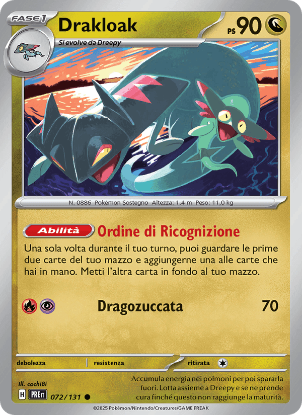 Drakloak, carta 072 di Evoluzioni Prismatiche