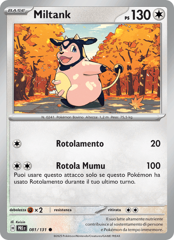 Miltank, card 081 from Evoluzioni Prismatiche