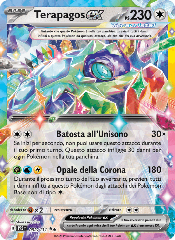 Terapagos-ex, carta 092 di Evoluzioni Prismatiche