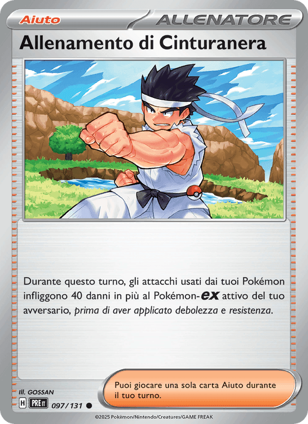 Allenamento di Cinturanera, card 097 from Evoluzioni Prismatiche