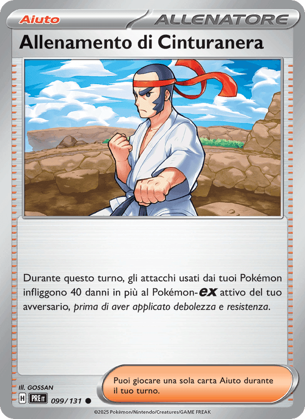 Evoluzioni Prismatiche の 099 番、Allenamento di Cinturanera