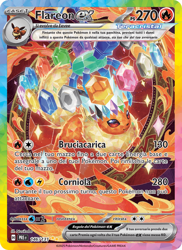 Flareon-ex, carta 146 di Evoluzioni Prismatiche