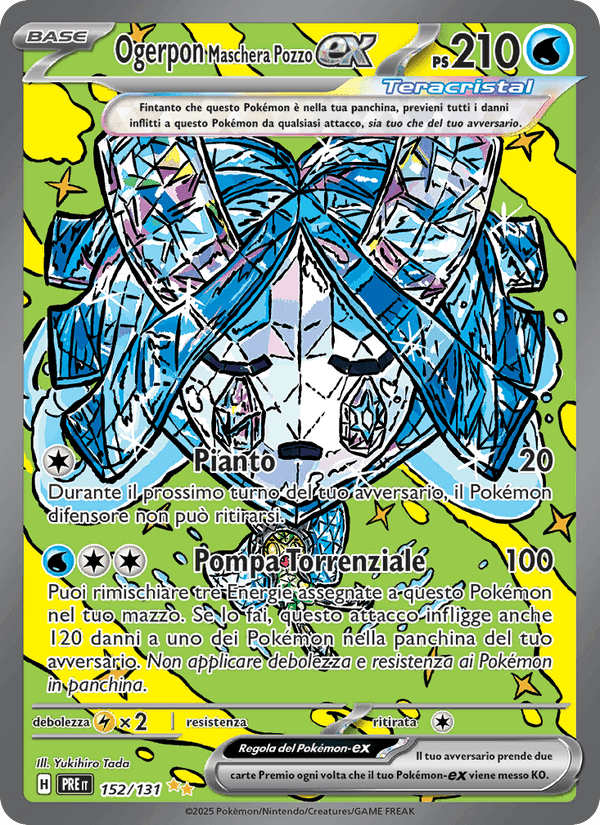 Ogerpon Maschera Pozzo-ex, carta 152 di Evoluzioni Prismatiche