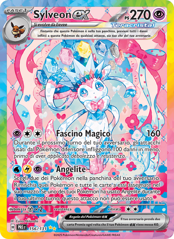 Sylveon-ex, carta 156 di Evoluzioni Prismatiche
