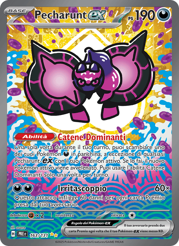 Pecharunt-ex, carte 163 de Evoluzioni Prismatiche