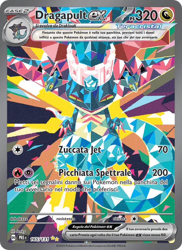 Dragapult-ex, carta 165 de Evoluzioni Prismatiche