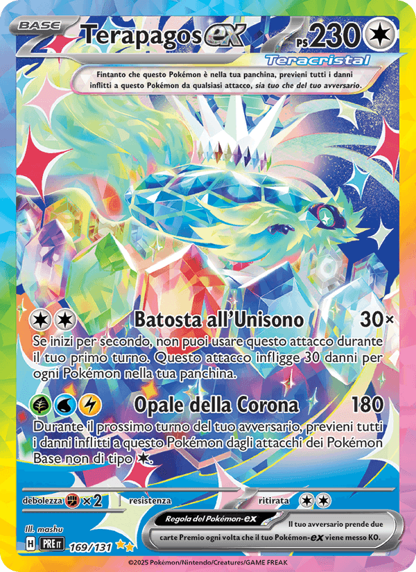 Terapagos-ex, carte 169 de Evoluzioni Prismatiche