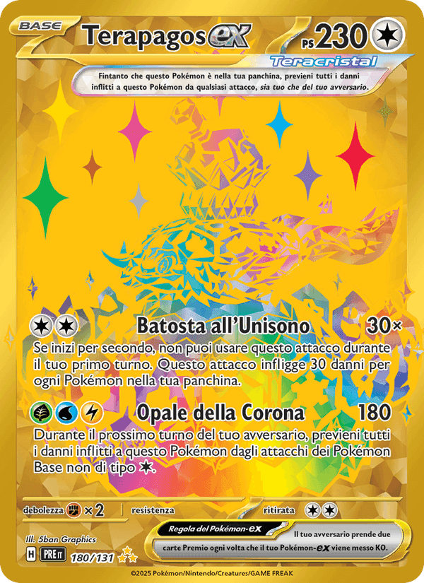 Terapagos-ex, carta 180 di Evoluzioni Prismatiche