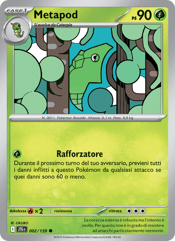 Metapod, carta 002 di Avventure Insieme