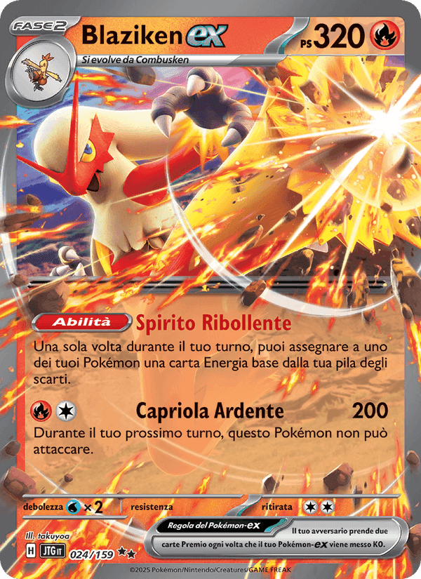 Blaziken-ex, carta 024 di Avventure Insieme