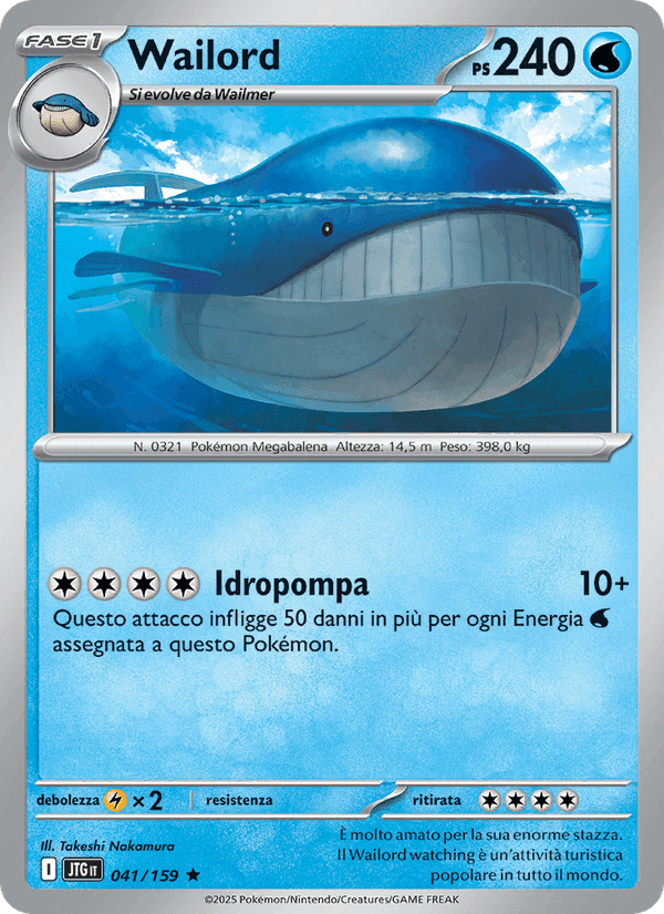 Wailord, carta 041 di Avventure Insieme