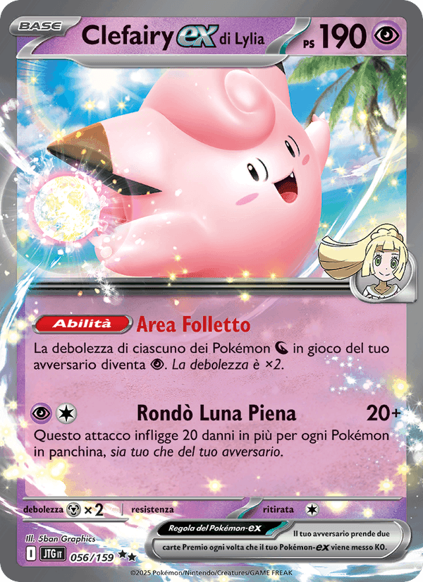 Clefairy-ex di Lylia, carta 056 di Avventure Insieme